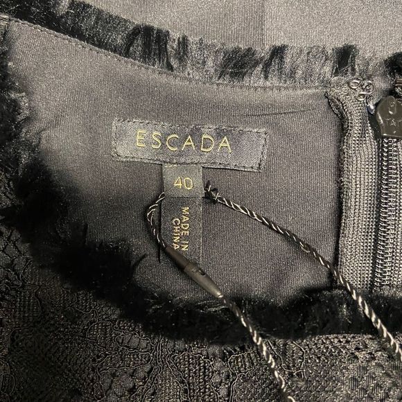 Escada Dalisa Black Lace Evening Dress NWT - Picture 5 of 10